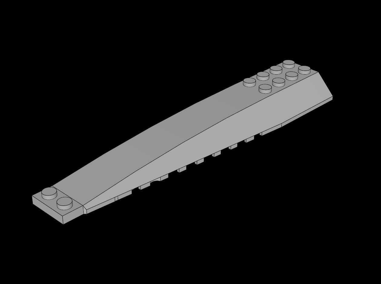 Lego Compatible (45301.dat) Wedge  4 x 16 Triple Curved