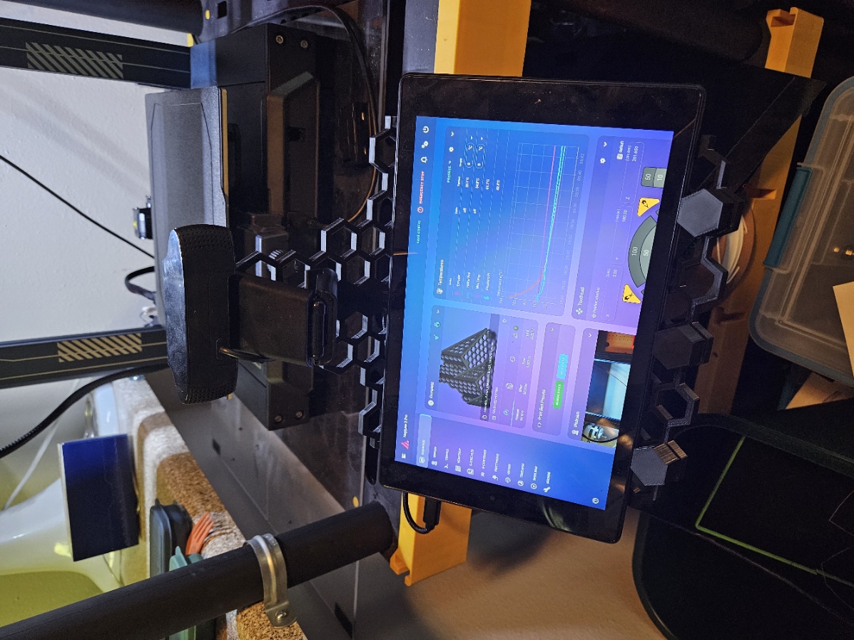 Hexagon Tablet/Webcam Stand for Commander 5 -Tier Plastic Utility shelving unit from Lowes
