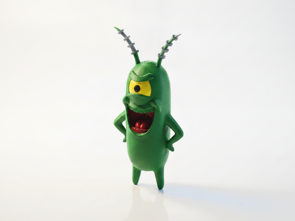 Plankton Figurine Cartoons Animation 3D Printable