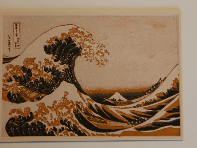 Hueforge Sepia: The Great Wave off Kanagawa