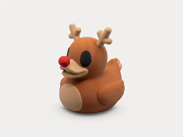 Reindeer Rubber Duck - Christmas Figurine