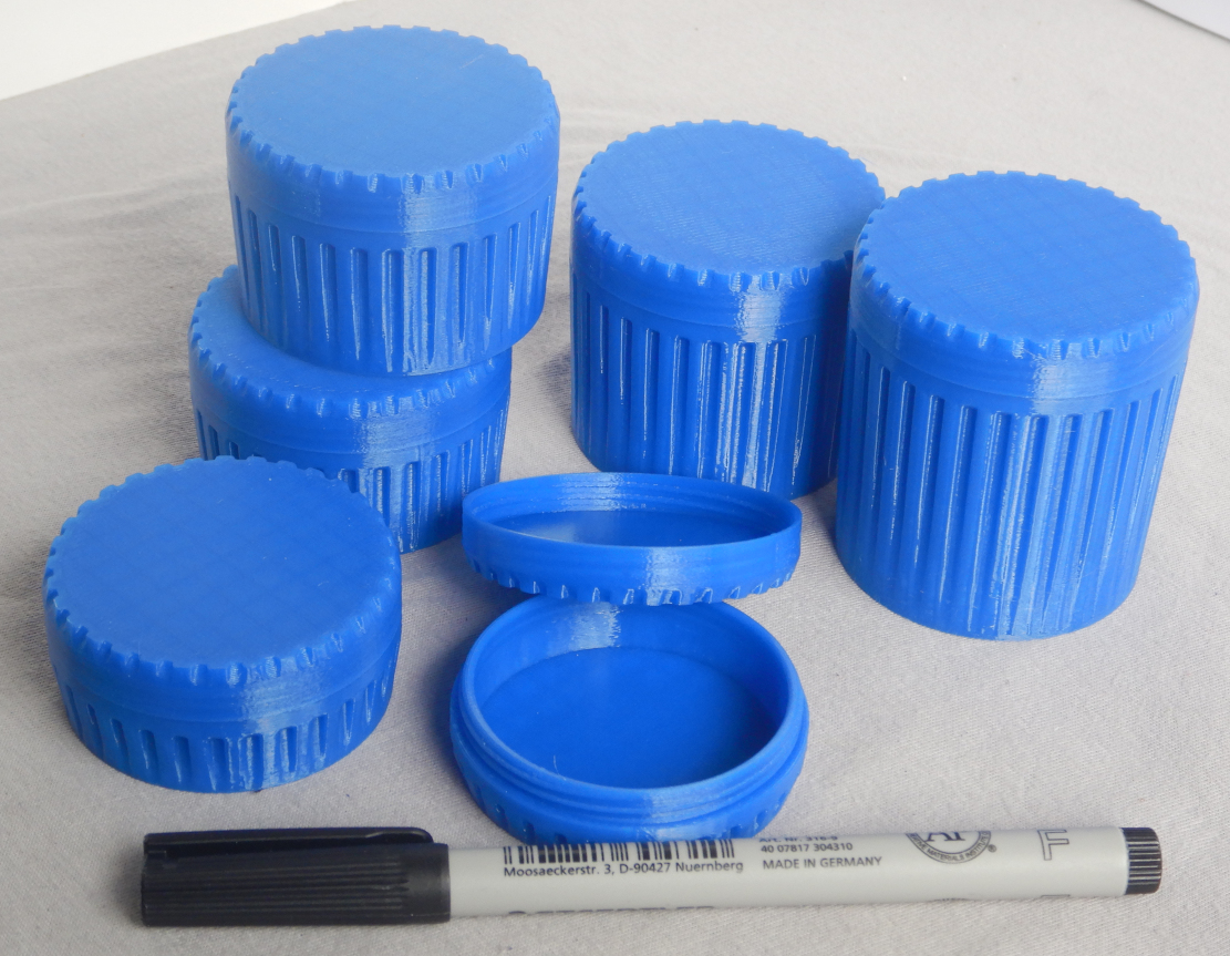 Dose D=46mm mit Schraubverschluß für Kleinteile; Can with screw cap for small parts diameter 52 mm