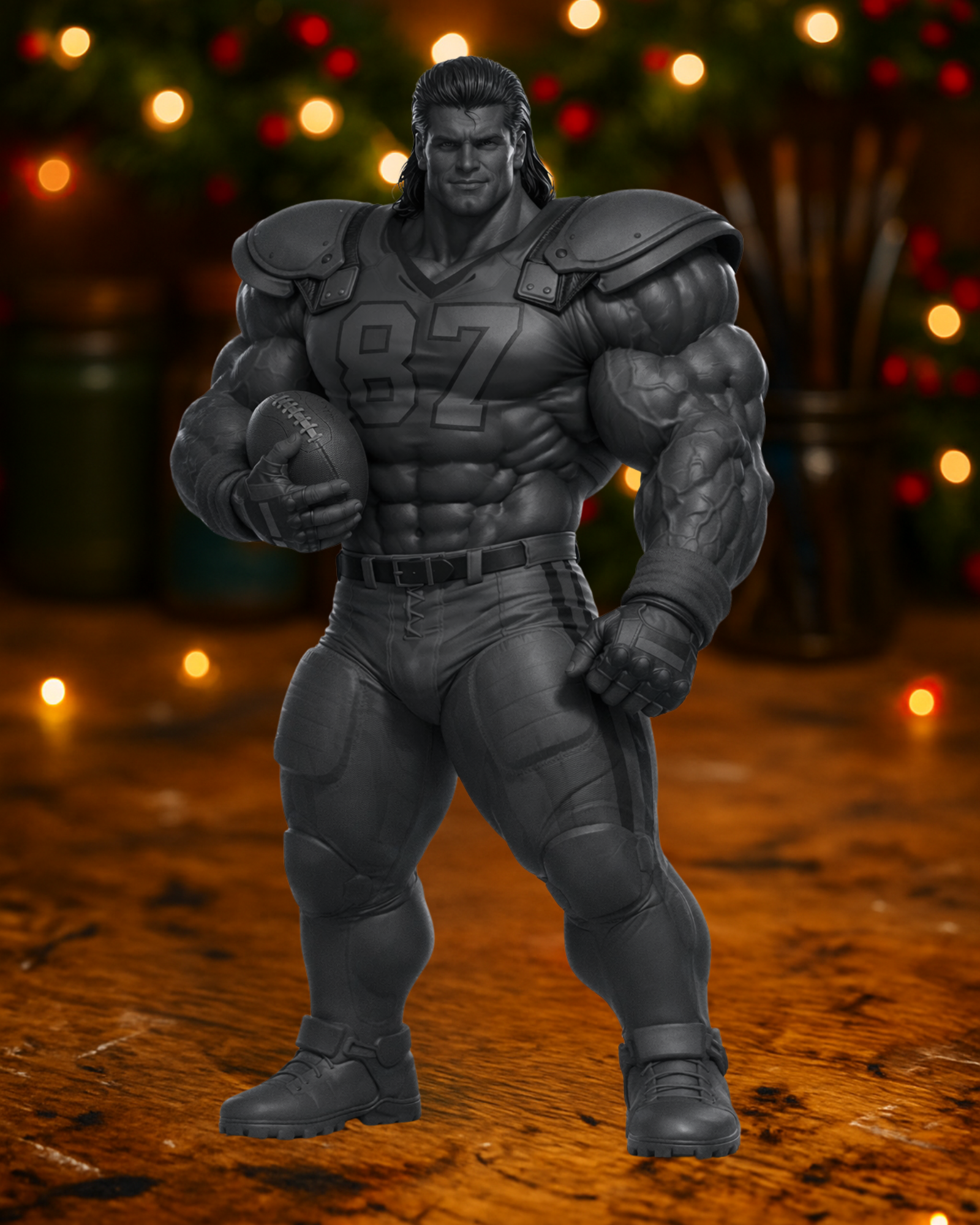Football Titan – Powerful Athletic Warrior Sculpture