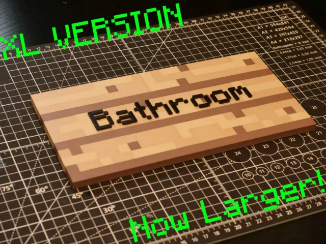 XL Minecraft Sign – Customizable Name & Message Sign