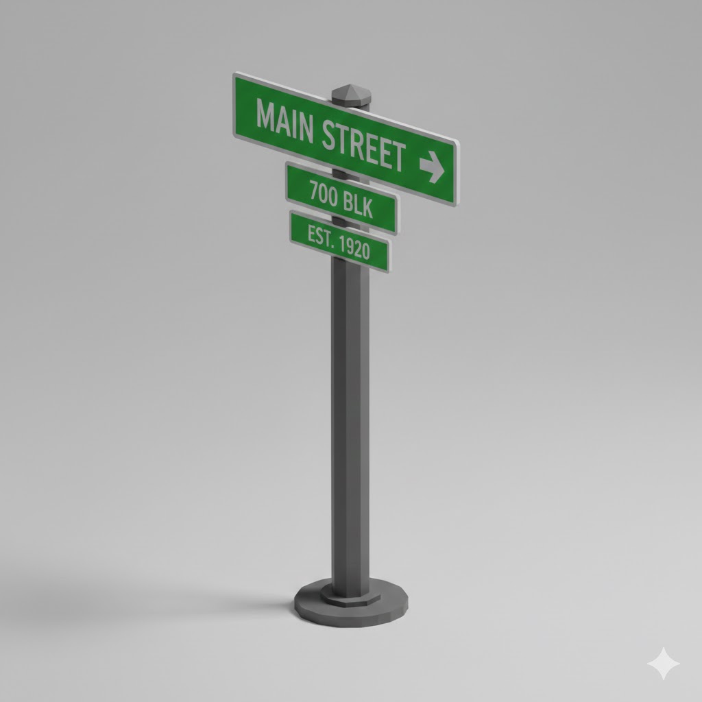Low Poly Street Sign