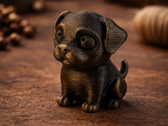 Cute Puppy Figurine – Easy Print – No Support – Adorable Dog 3D Model