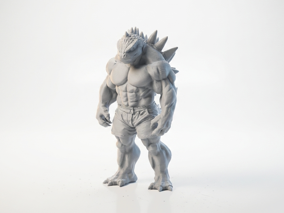 Reptile Warrior Figurine Fantasy Collectible 3D Printable