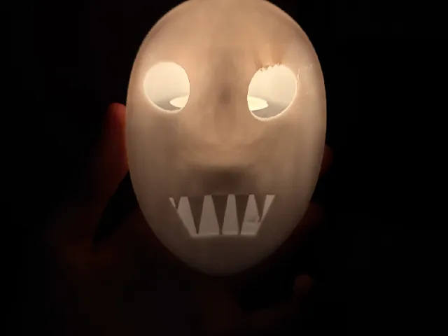 Skull with candle holder