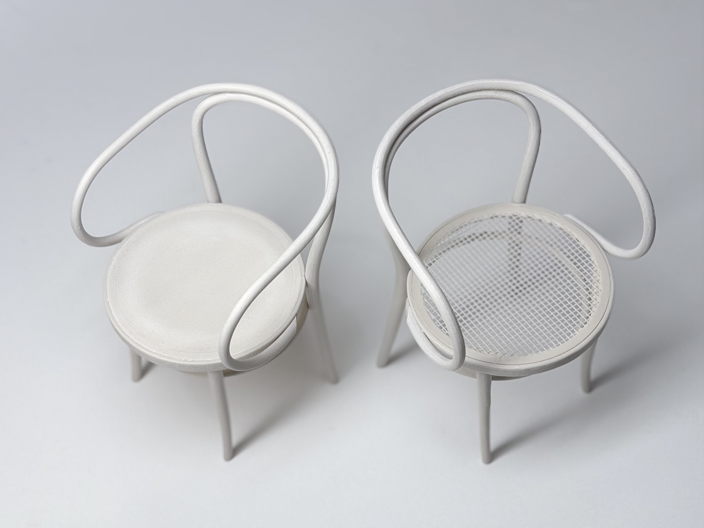 Thonet Chair 209 - Thermoformed 1:6 Scale Model - All Parts and Forms