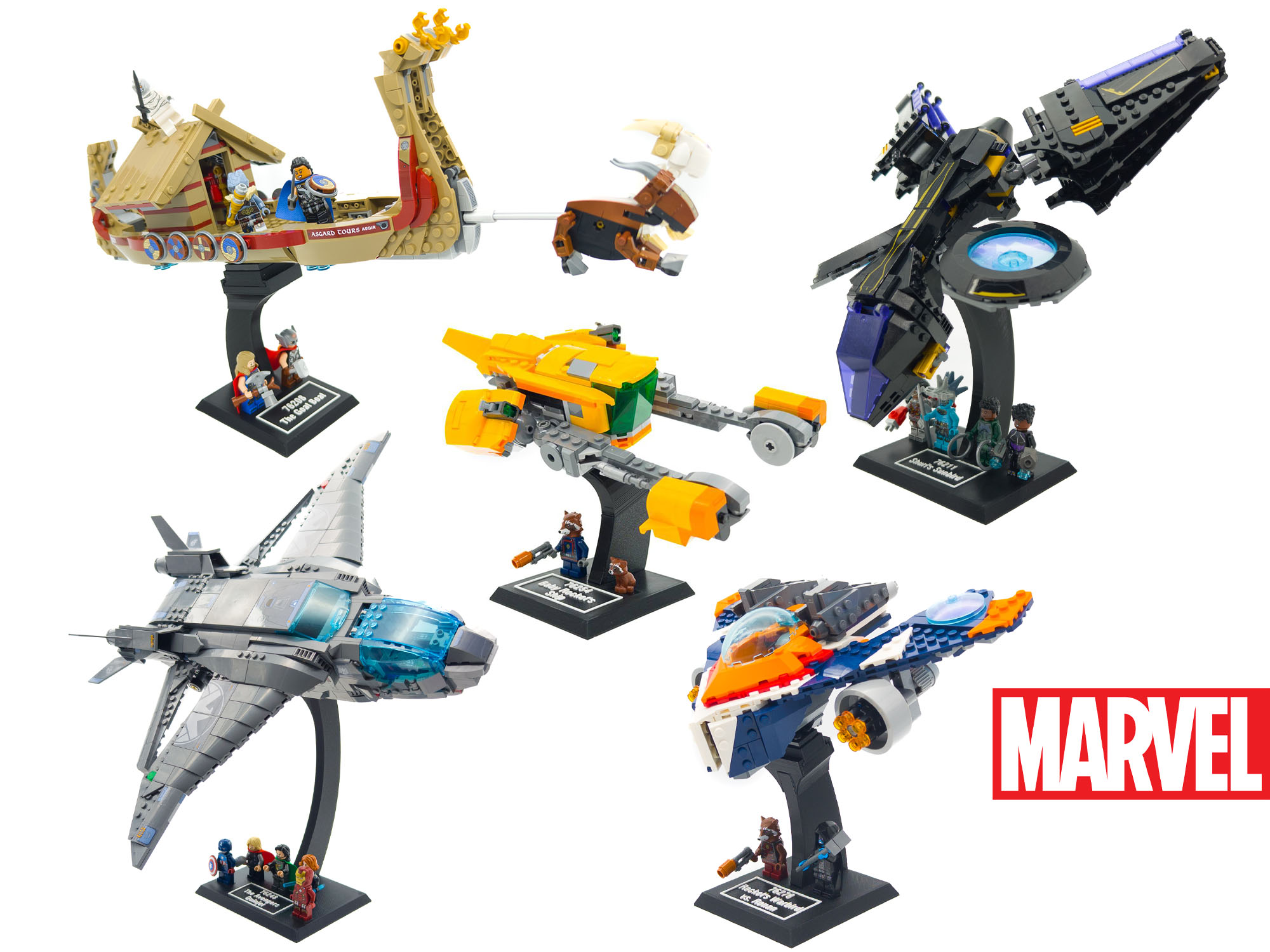 Display Stand for LEGO Marvel Super Heroes 76208, 76211, 76248, 76126, 76254, 76232, 76278
