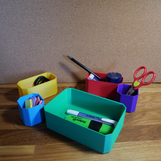 Boîtes de rangement empilables et paramétrables