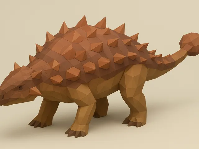 Low poly ankylosaurus