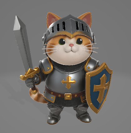 Chubby Cat Knight – Cute & Chonky