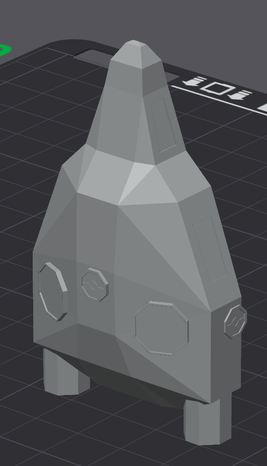 low-poly spaceship
