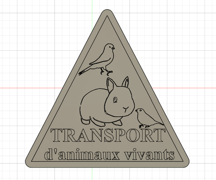 panneau transport animaux vivants