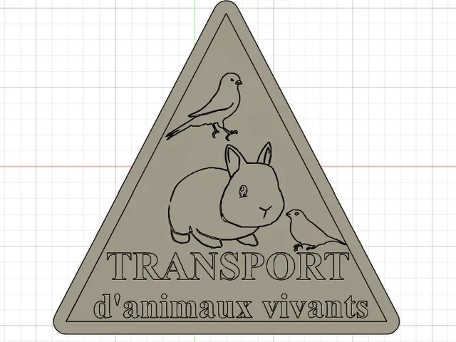 panneau transport animaux vivants