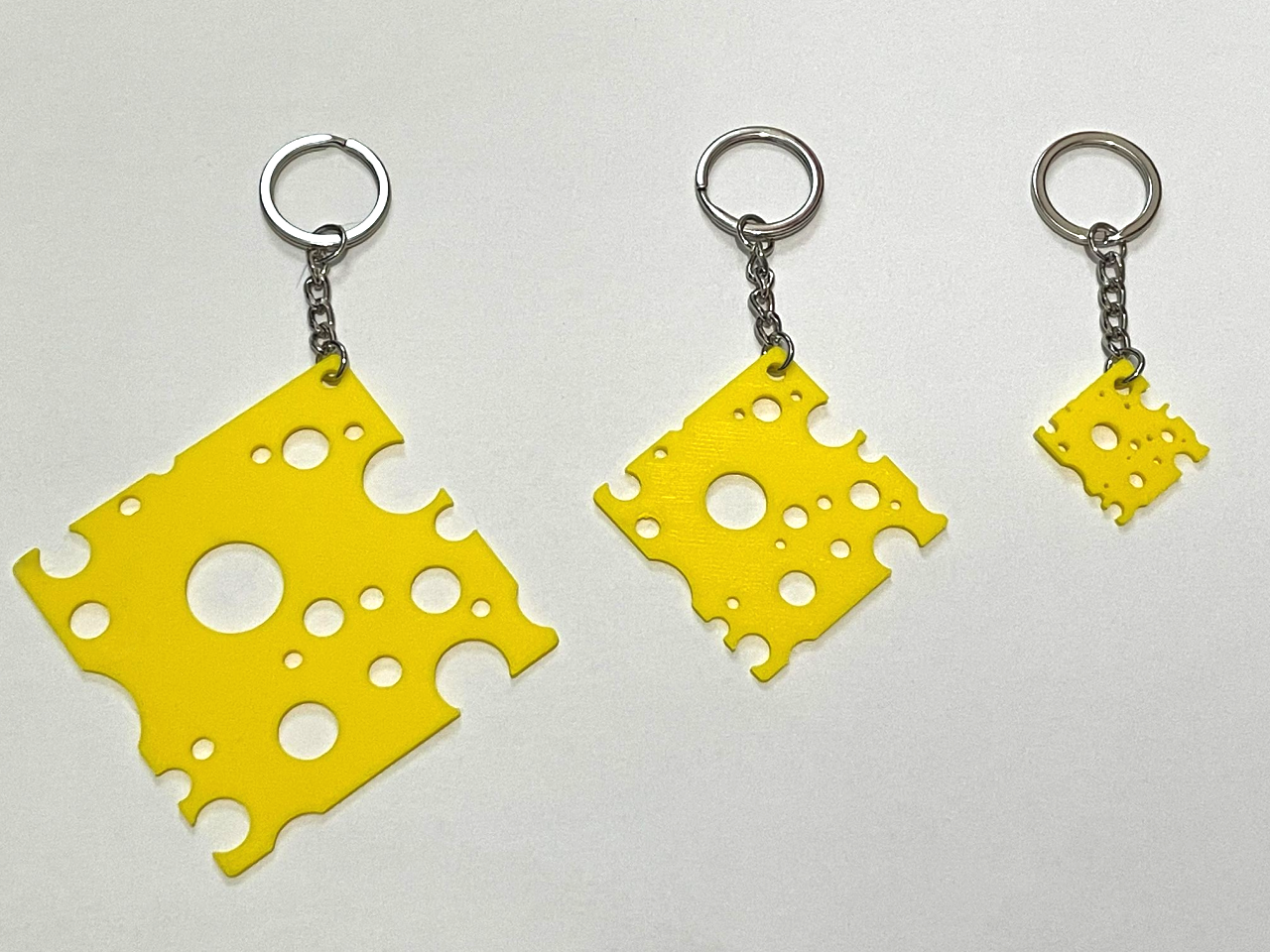 Swiss Cheese Keyring / Holey Cheese Keyring - Remix