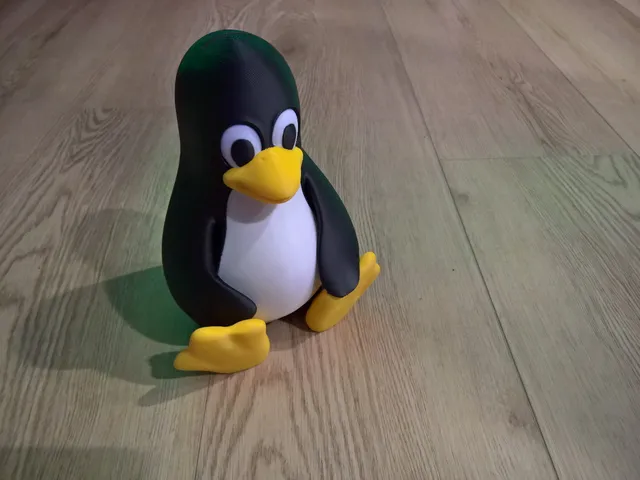 Tux Piggy Bank, multicolored