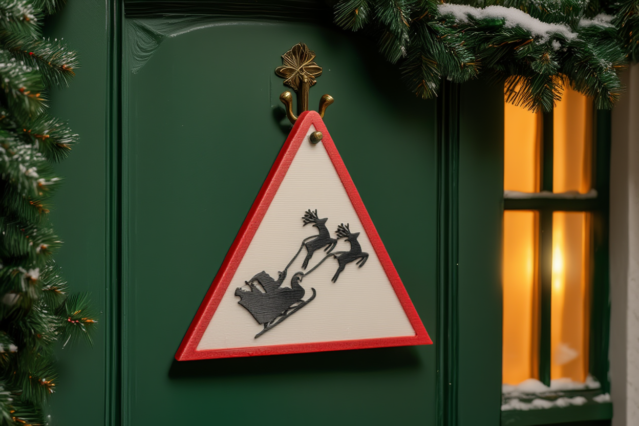 Panneau "Attention père Noël"