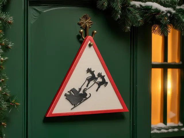 Panneau "Attention père Noël"
