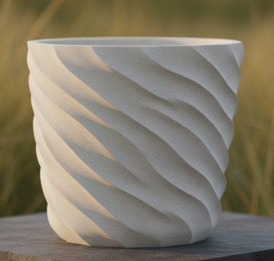 Sand Dune Wavy Planter - Vase Mode Design