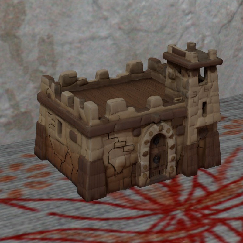 ttrpg Desert Fortress No Support  FDMprinting terrain Architecture