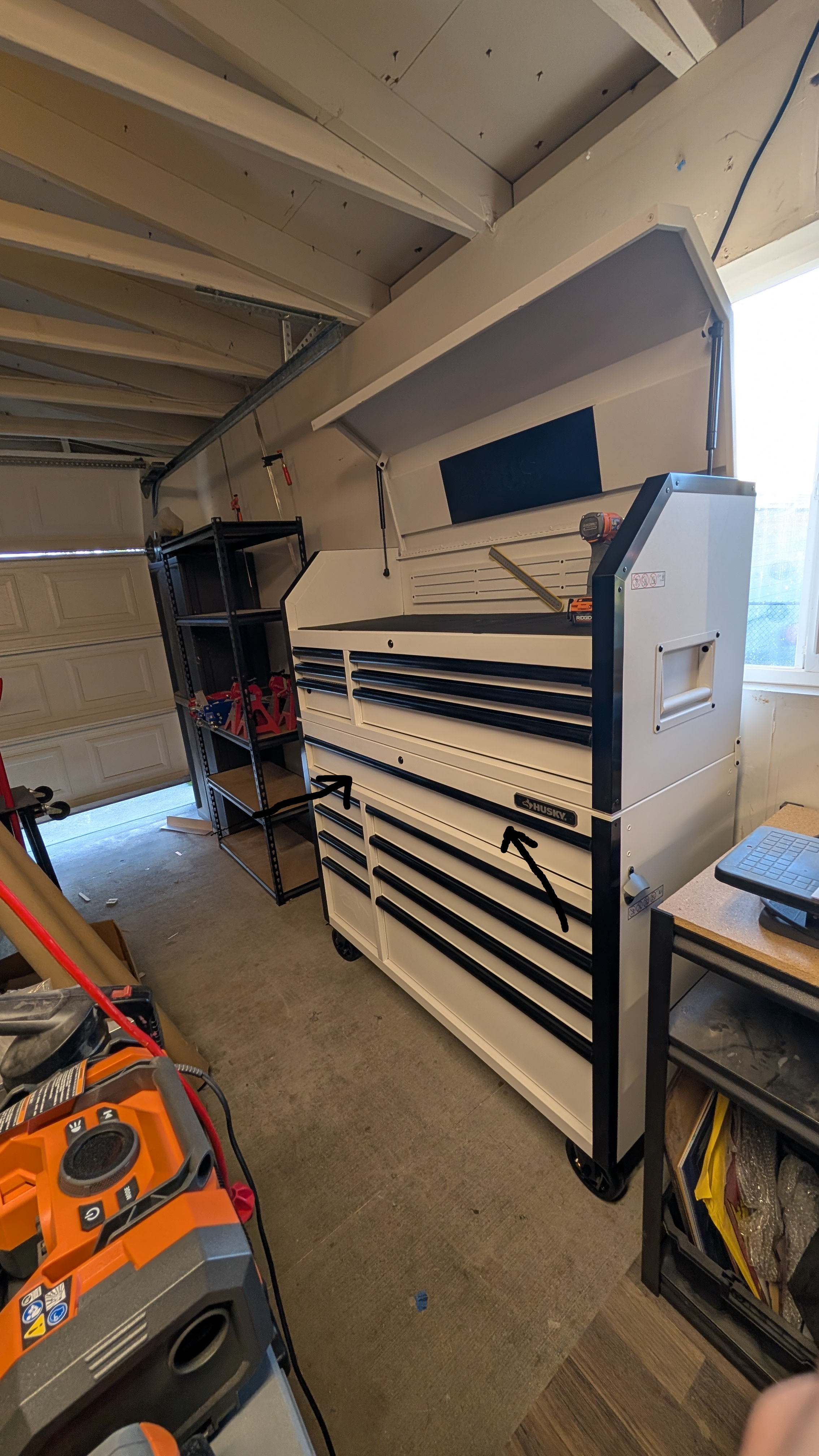 52 in Husky tool box 48 in drawer