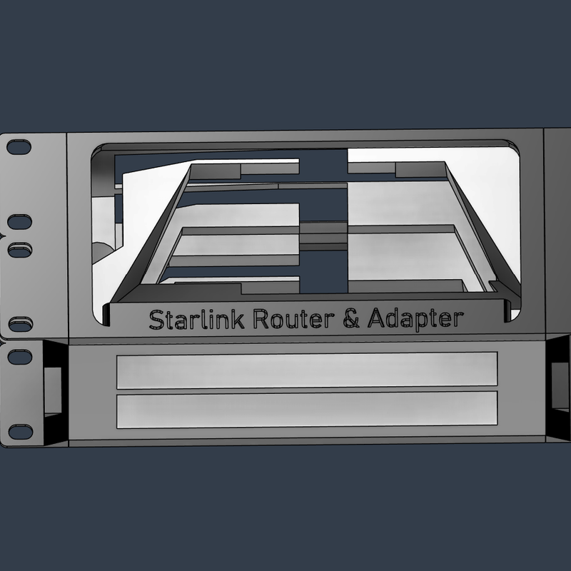 Starlink Gen 2 Router 10＂ Rack Mount W/ Ethernet Adapter Slot by ...