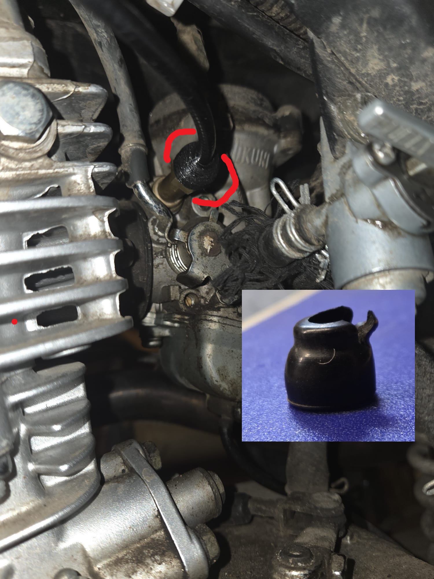 Mikuni / Sachs ZZ Carburator Choke Cable Bowden Seal Rubber