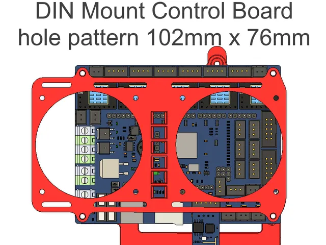 Ender 3 NG v1.2 Control Board DIN Mount and Cooler