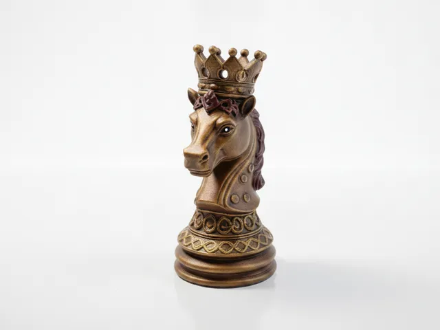 Crowned Knight Chess Piece Fantasy 3D Printable