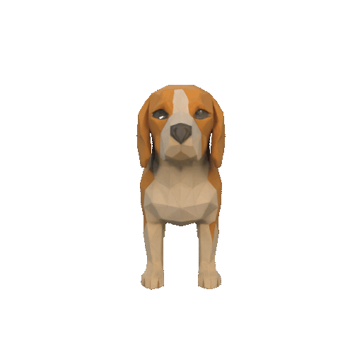 Miniatura 2 do modelo 3D Beagle Low Poly 3D Model