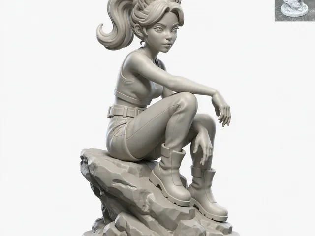 Foxy Girl On A Rock