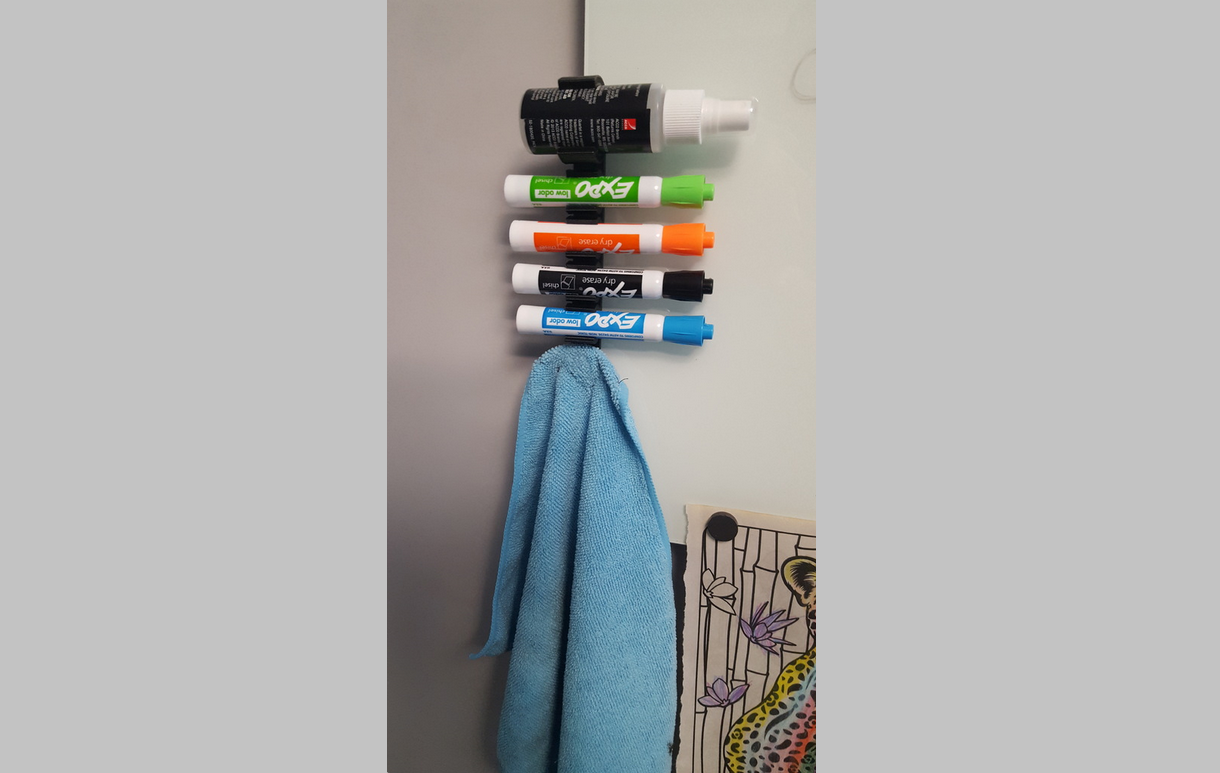 Expo Marker and Spray holder for Quartet Magnetic Boards