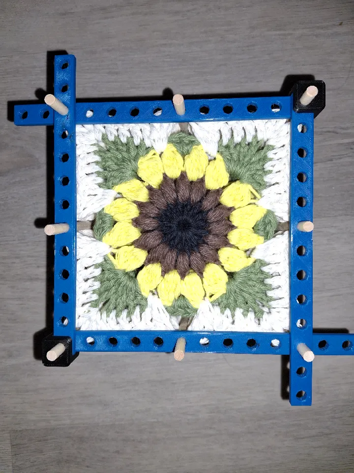 Granny Square Crochet Blocking Tool - with reinforcement layer by