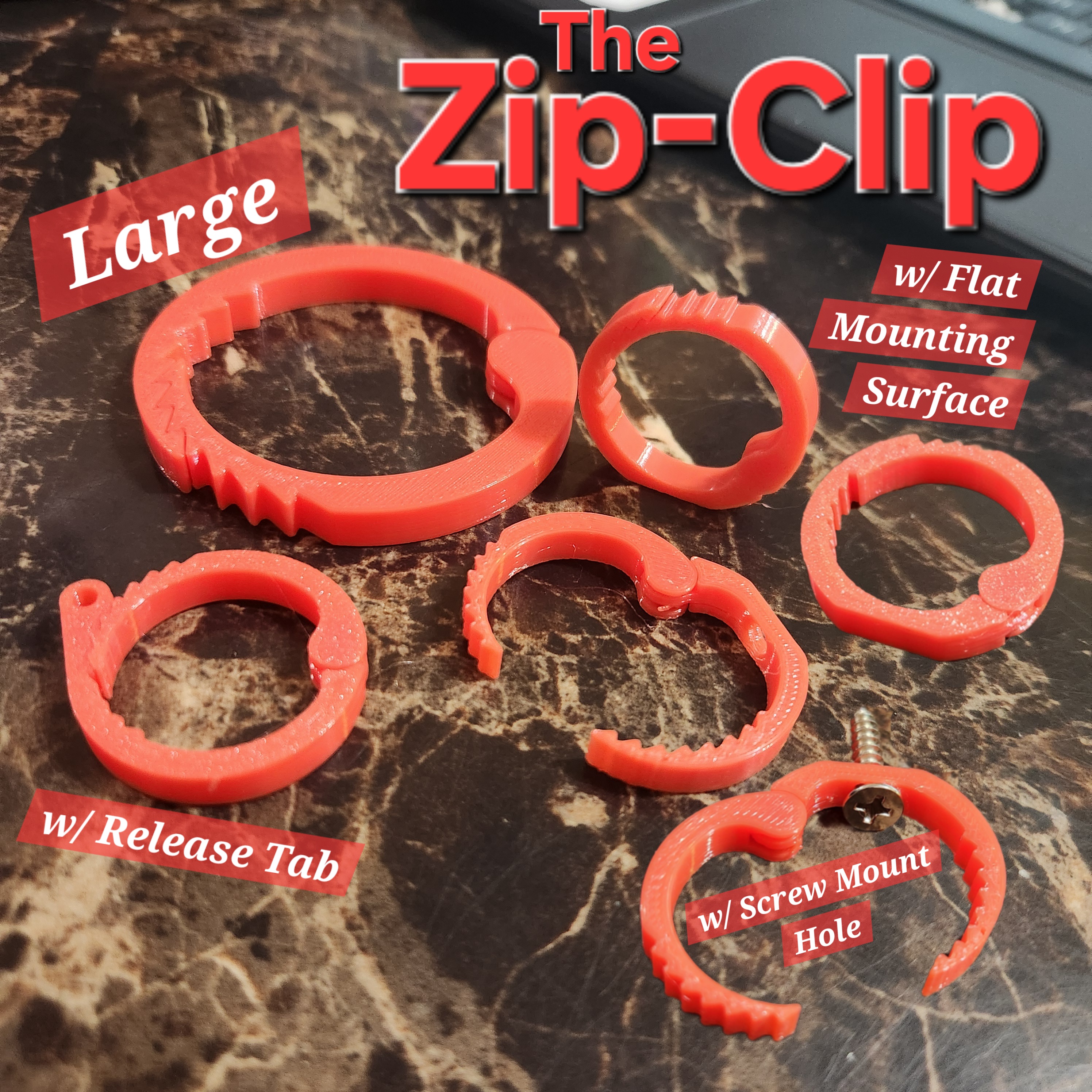 Zip-Clip (V2+ Now Available!) 3D model thumbnail