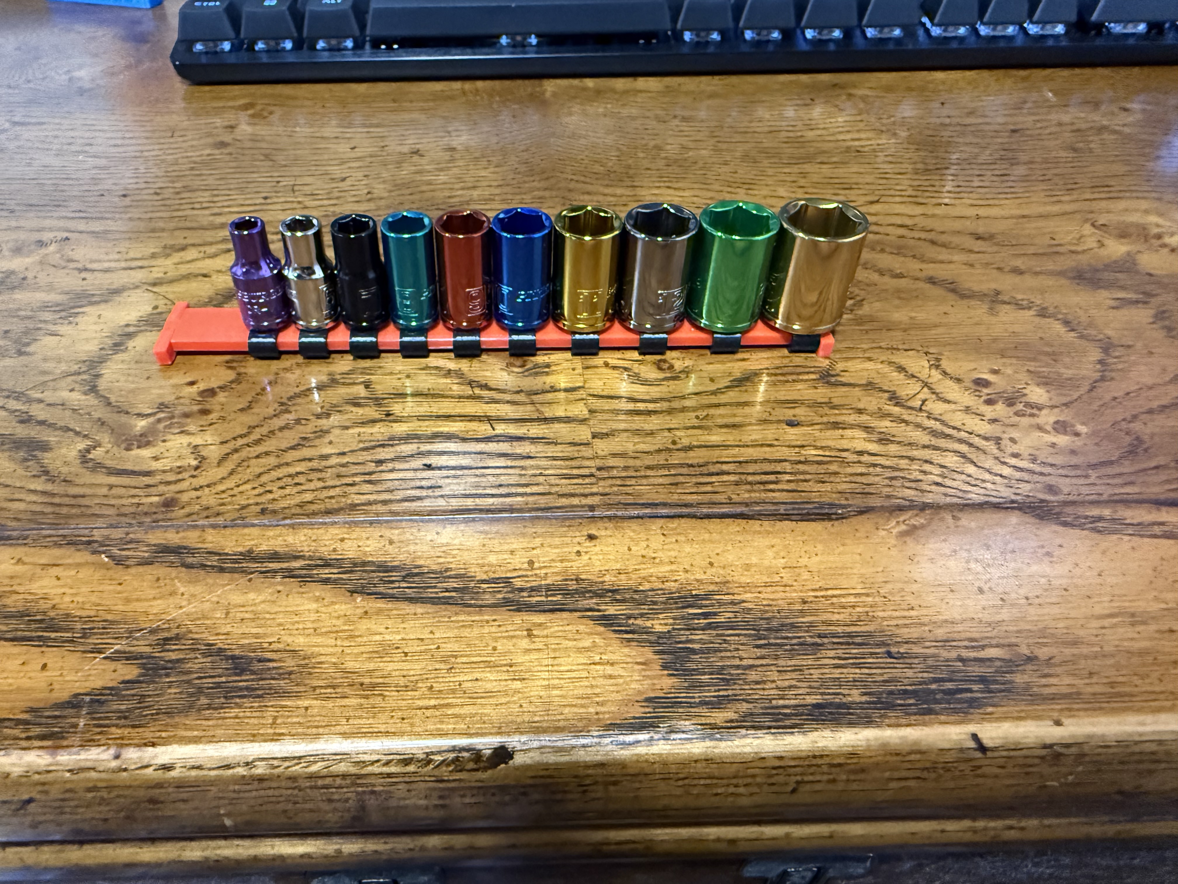 Miniatura 2 do modelo 3D Socket Rail for Harbor Freight Mini Socket Set