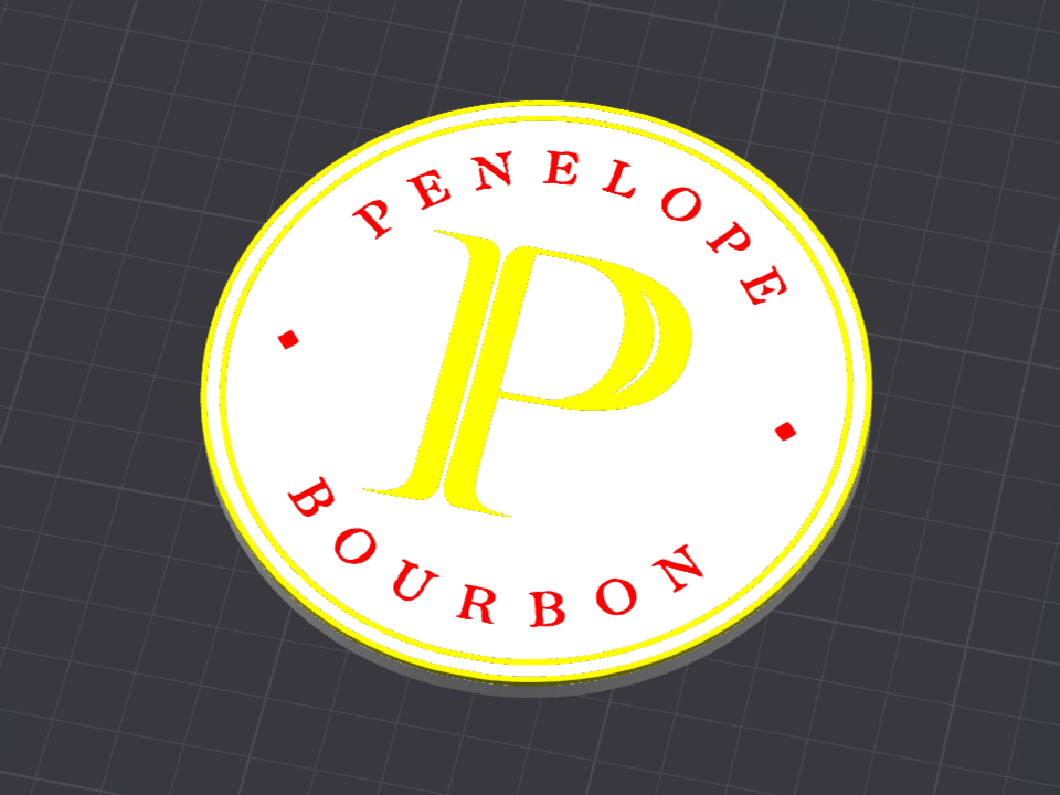 Penelope Bourbon 4" Coaster