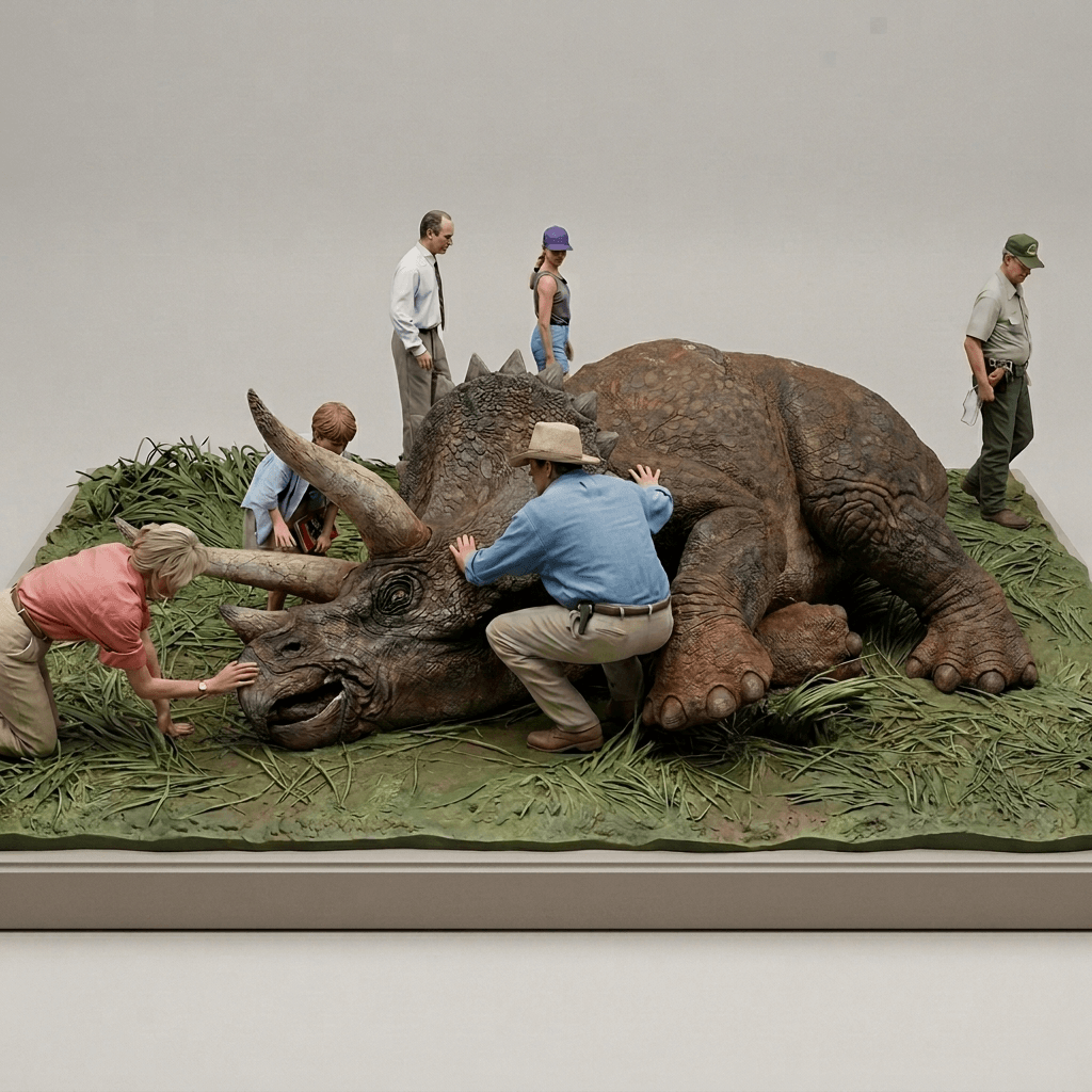 Jurassic Park - Sick Triceratops Scene - 1990