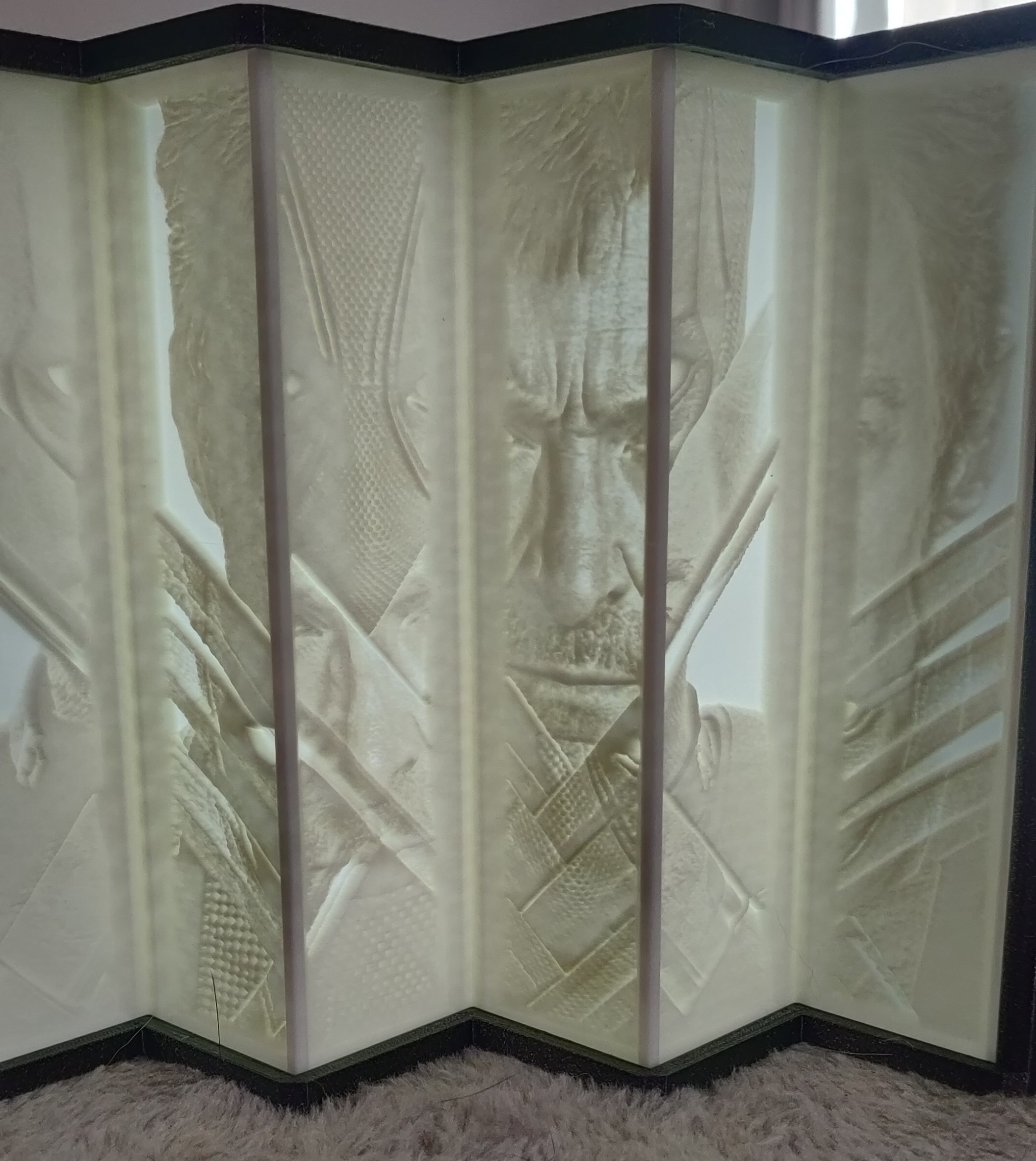 Perspective Lithophane Deadpool vs Wolverine