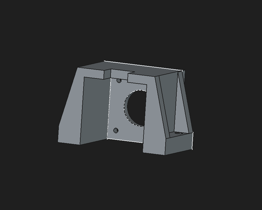 NEMA17 40mm Aluminum Extrusion Mount 3D model