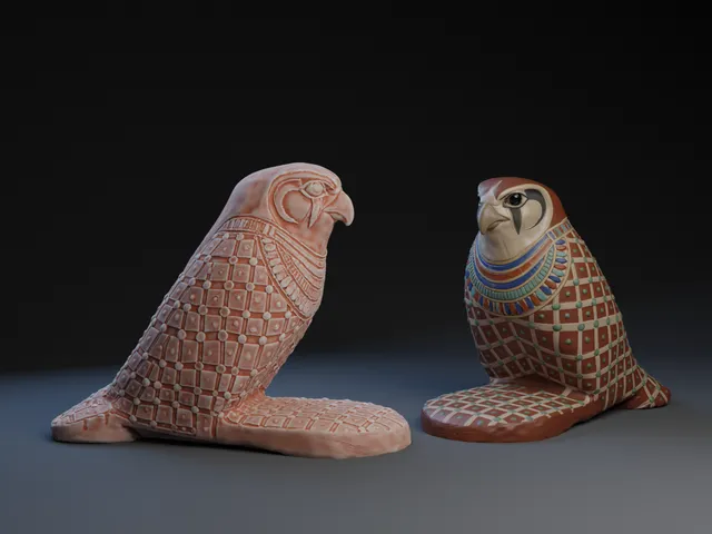 Egyptian Sokar Hawk Restoration : Easy Paint