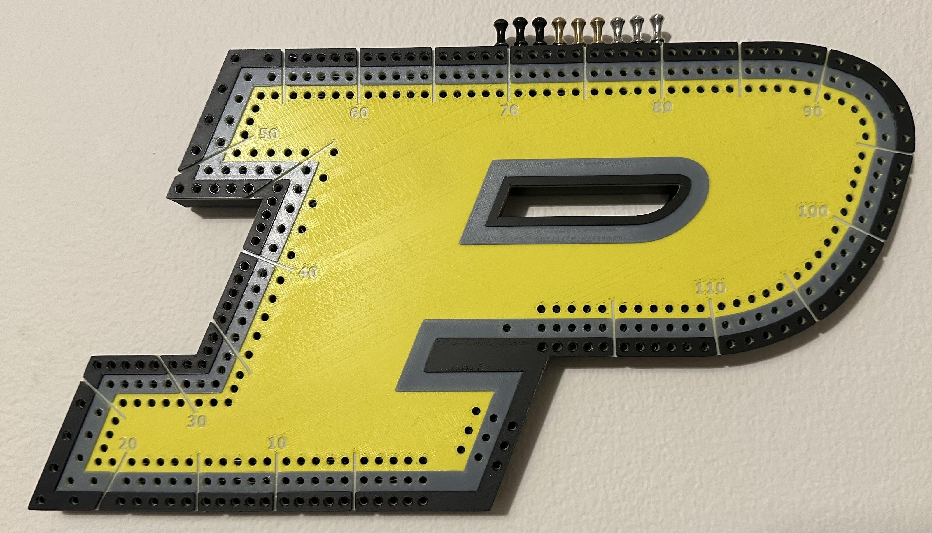 Purdue P Cribbage Board