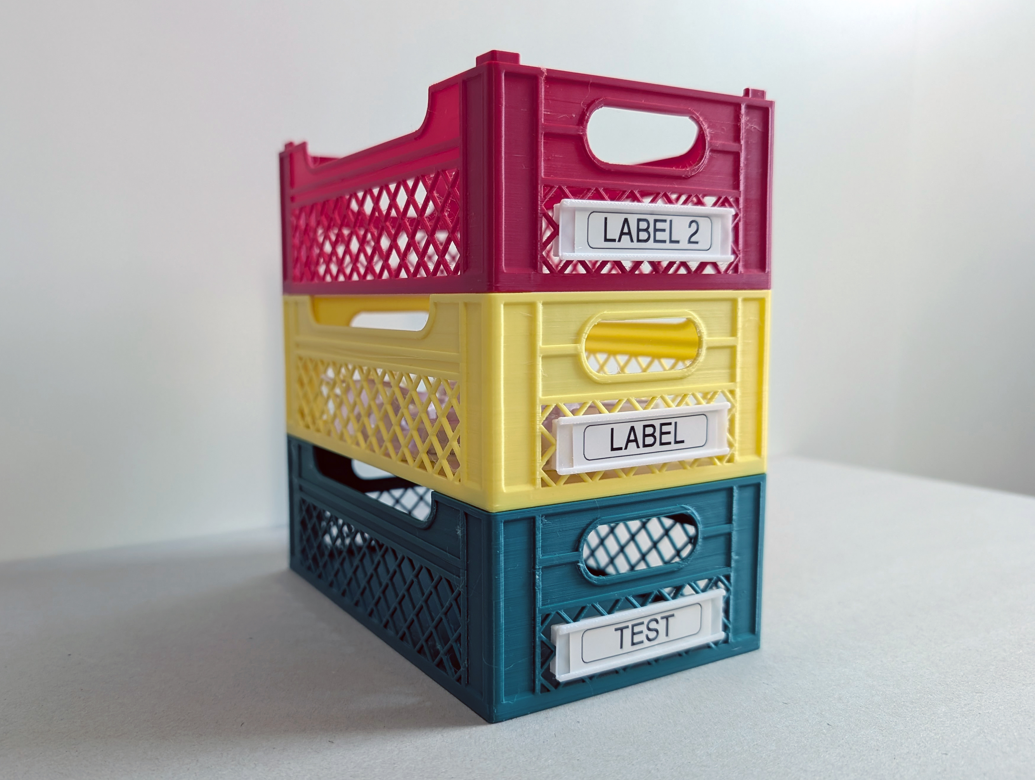 Clip-on LABEL for Stackable Crate | REMIX 3D model thumbnail