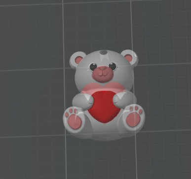 VALENTINES BEAR KEYRING