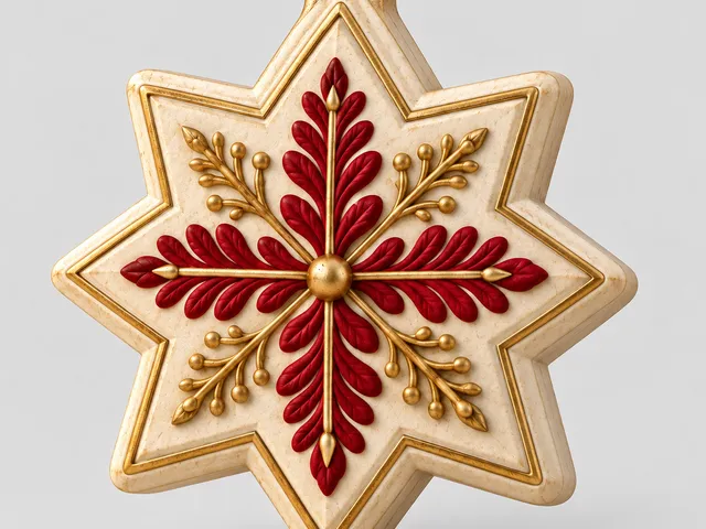 The Winter Star — Eight-Point Christmas Ornament, 80 mm | Flavora Studio