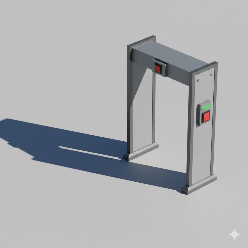 Low Poly Metal Detector Gate