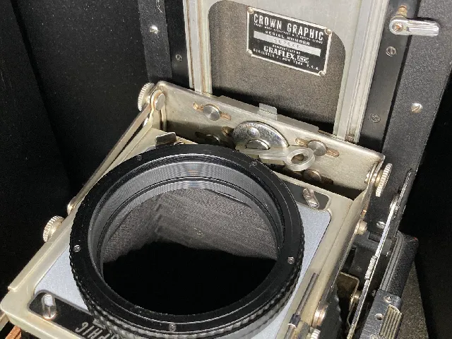 Crown Graphic Lens board to M77 Helicoid. (4x5 Graflex)
