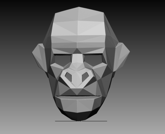Lowpoly Monkey Mask — miniatura 2