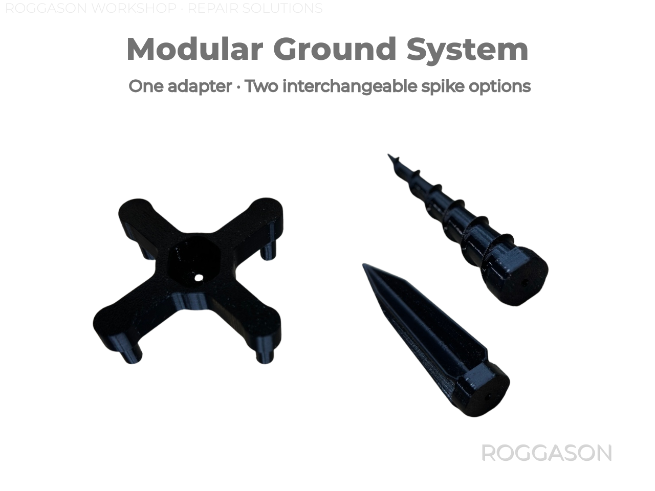 Solar Garden Light Repair System – Ø116 mm Base + Modular Ground Spikes — miniatura 7